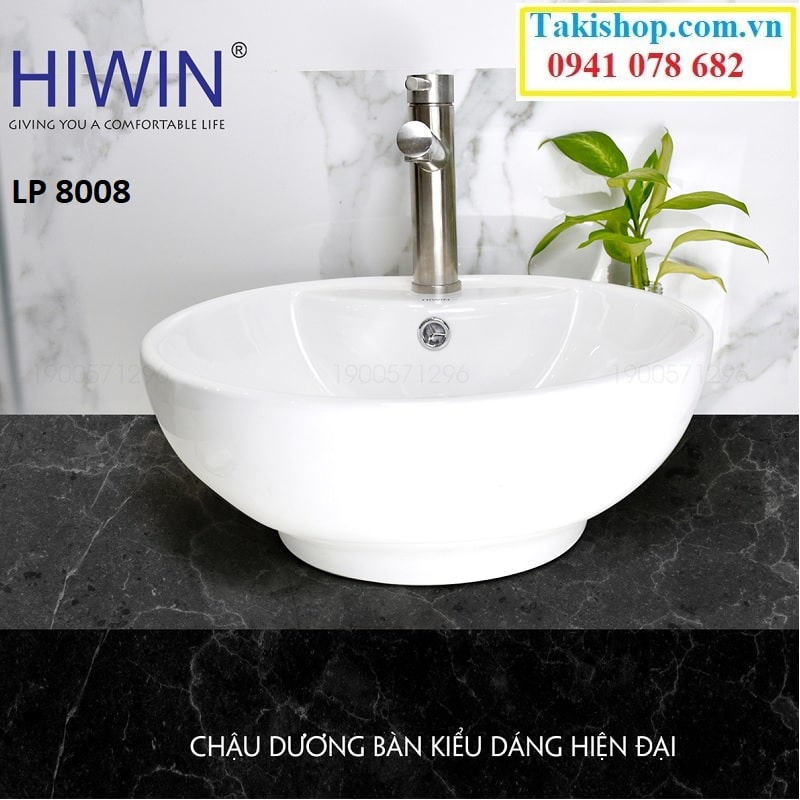 Hiwin LP 8008 chậu để bàn, có vòi nằm trên chậu