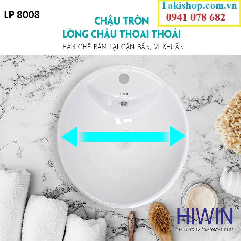 Hiwin LP 8008 chậu lavabo tròn 