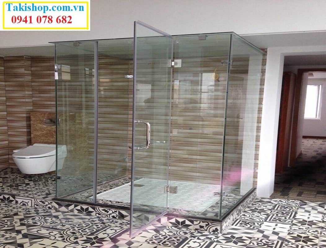 Lắp đặt vách tắm,cabin phòng tắm mở quay vuông góc