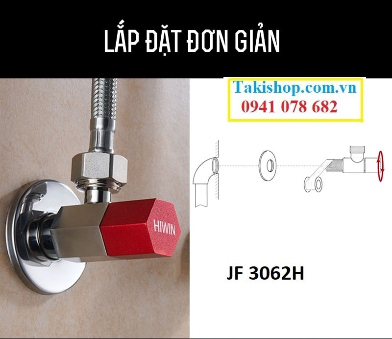 Cấu tạo và cách lắp van góc Hiwin JF 3062H