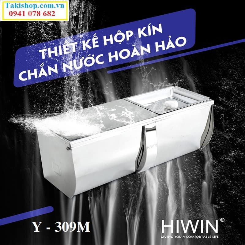 Lô giấy đôi inox 304 cao cấp chắn nước Hiwin Y - 309M