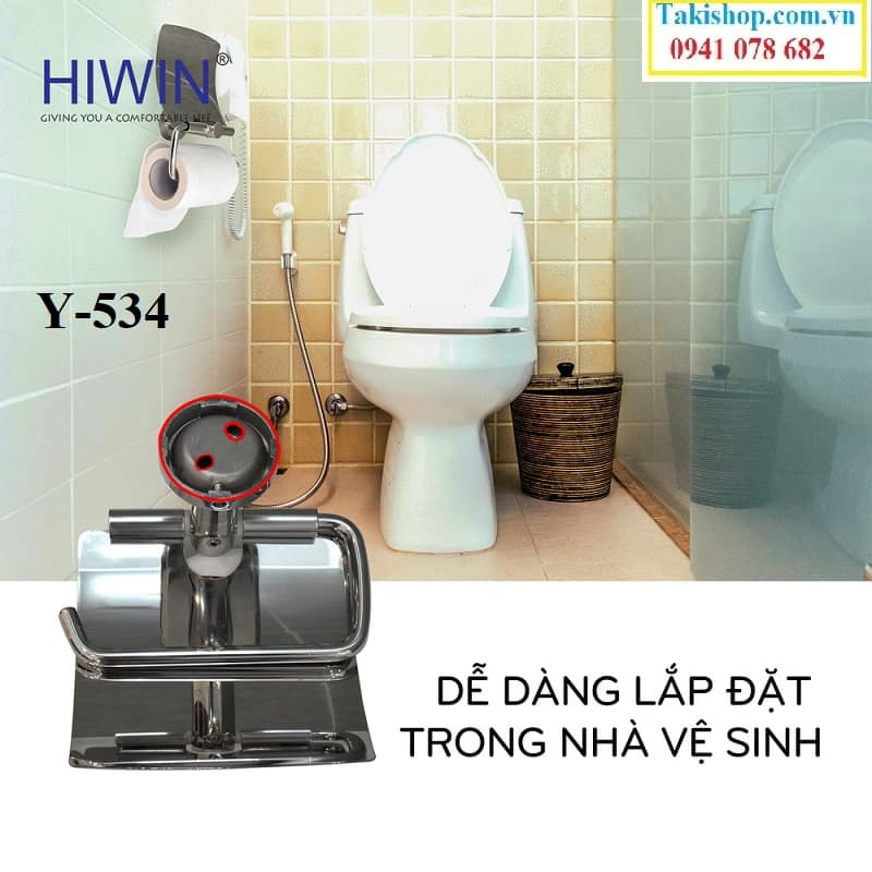 Lô giấy vệ sinh màu đen cao cấp Hiwin Y-534