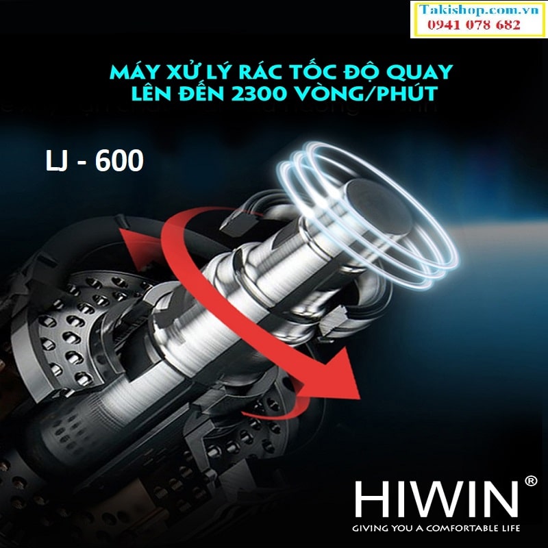 Máy xử lý rác thải gia đình cao cấp Hiwin LJ - 600