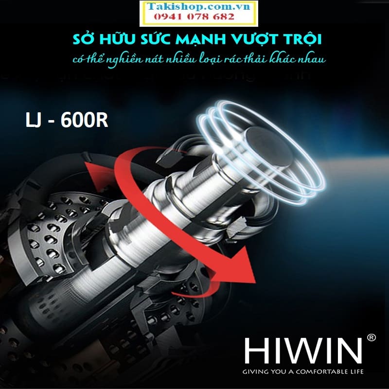Máy xử lý rác thải gia đình cao cấp Hiwin LJ - 600R công nghệ mới
