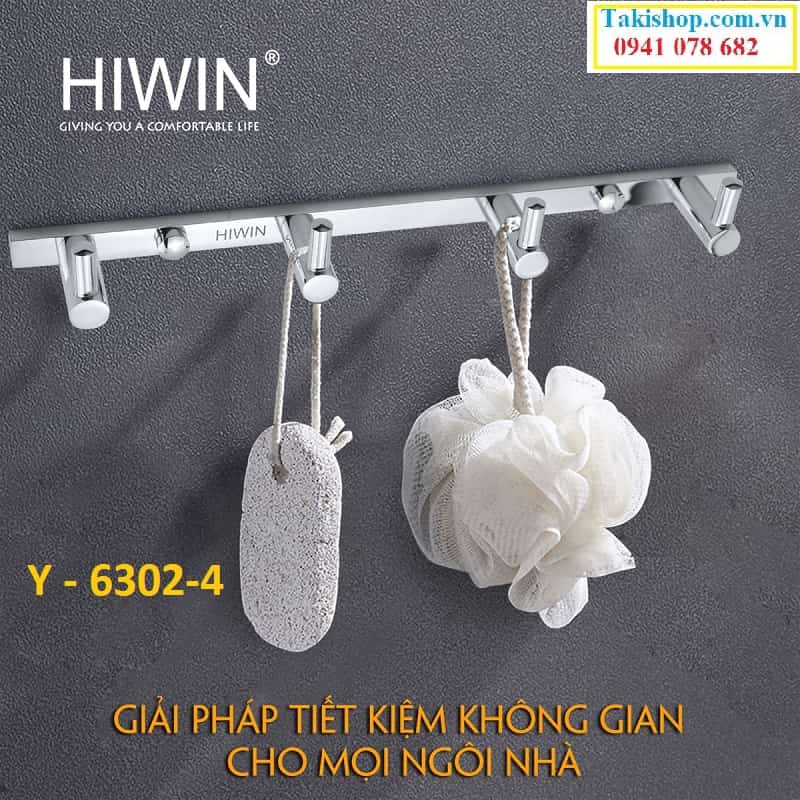 Móc treo quần áo đồng mạ crom Hiwin Y-6302-4