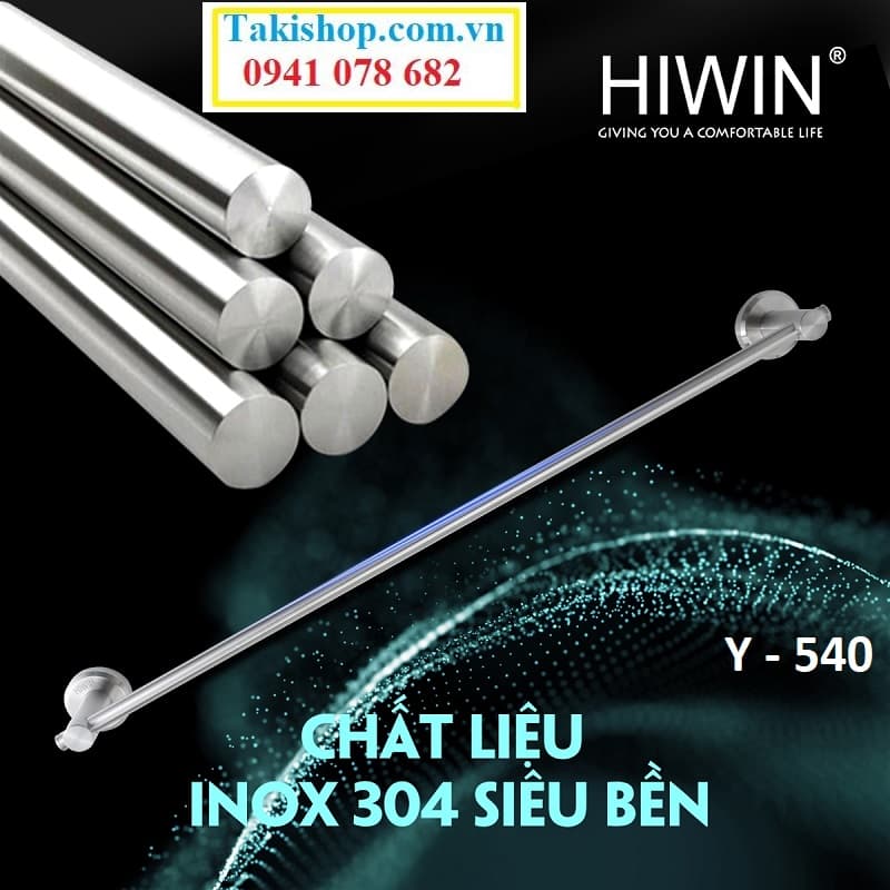 Thanh vắt khăn đơn inox 304 cao cấp Hiwin Y - 540