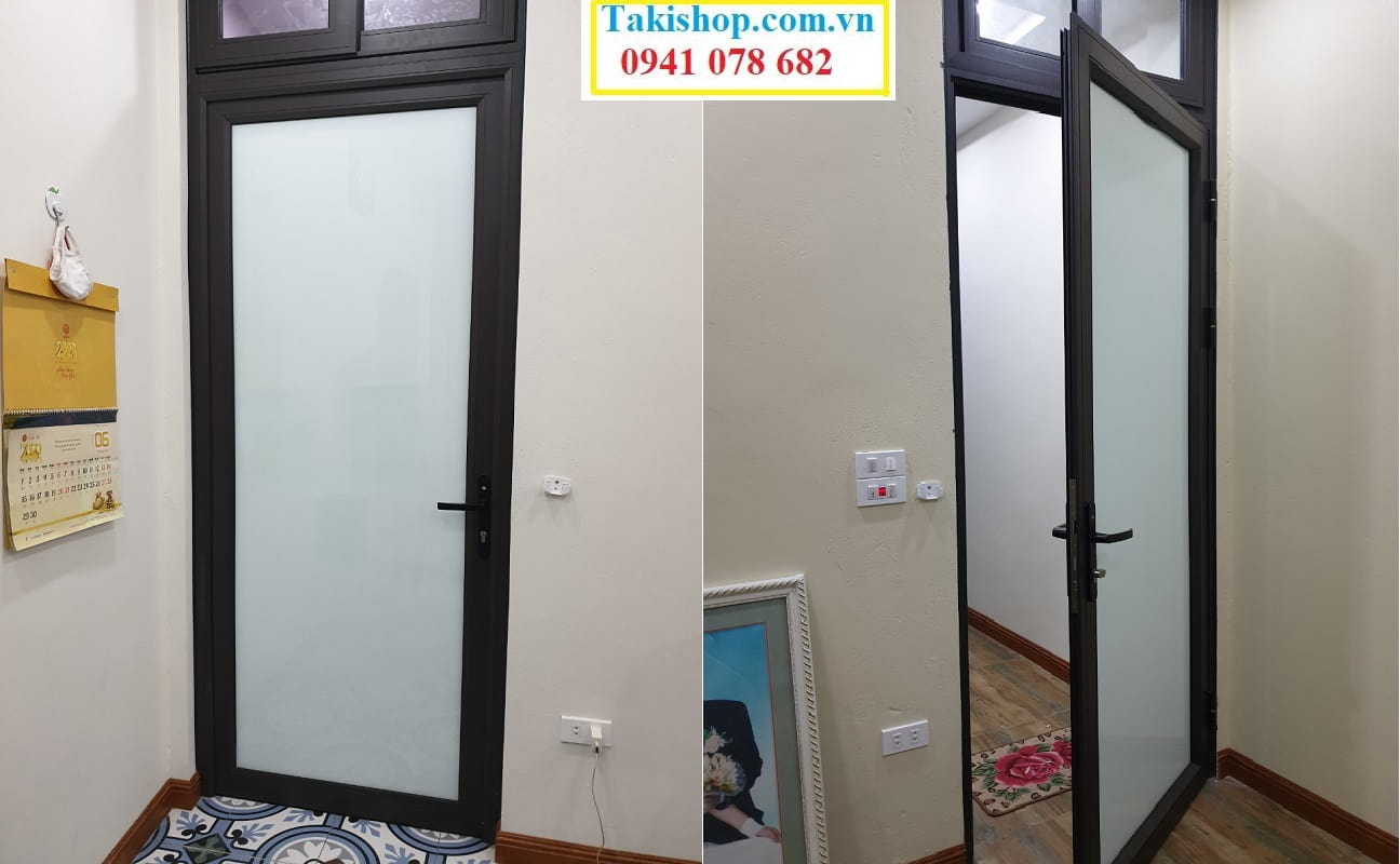 Lắp đặt cửa đi mở quay 1 cánh bằng nhôm xingfa đẹp