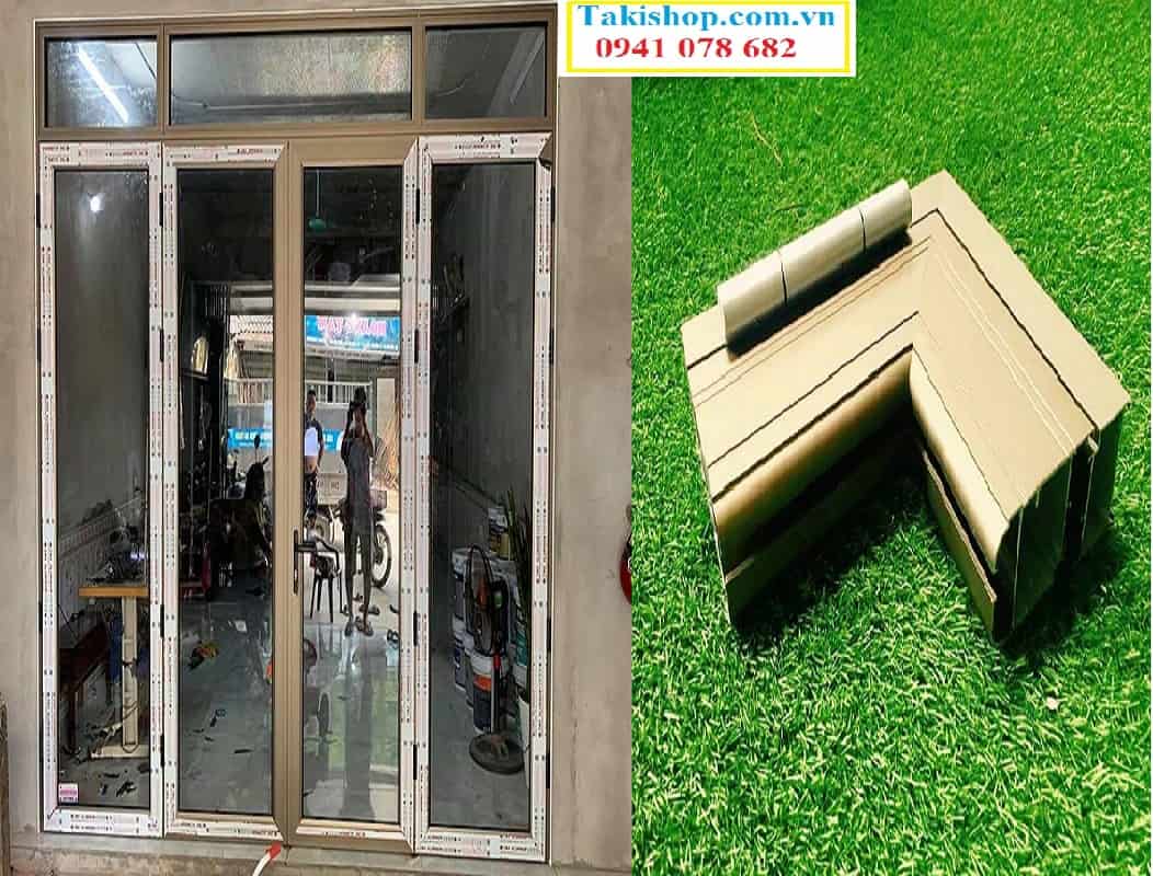 Thi công cửa đi 4 cánh mở quay bằng nhôm JMA
