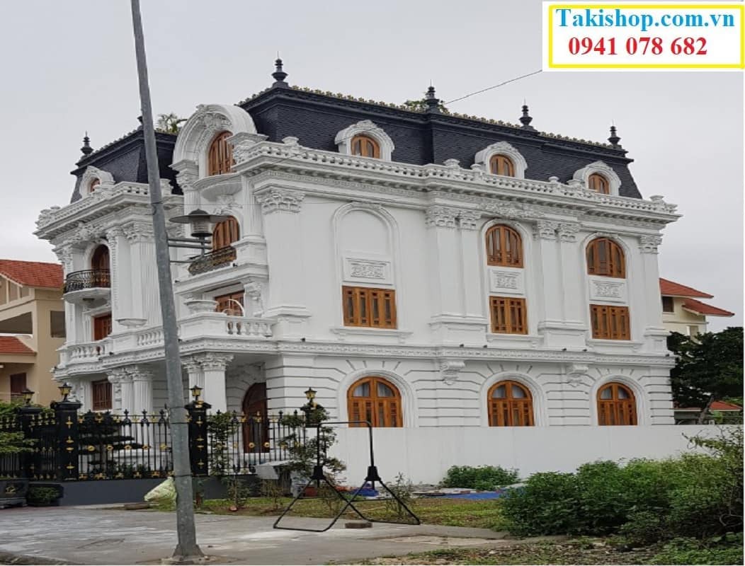 Thi công cửa nhôm xingfa màu vân gỗ cho cả tòa biệt thự