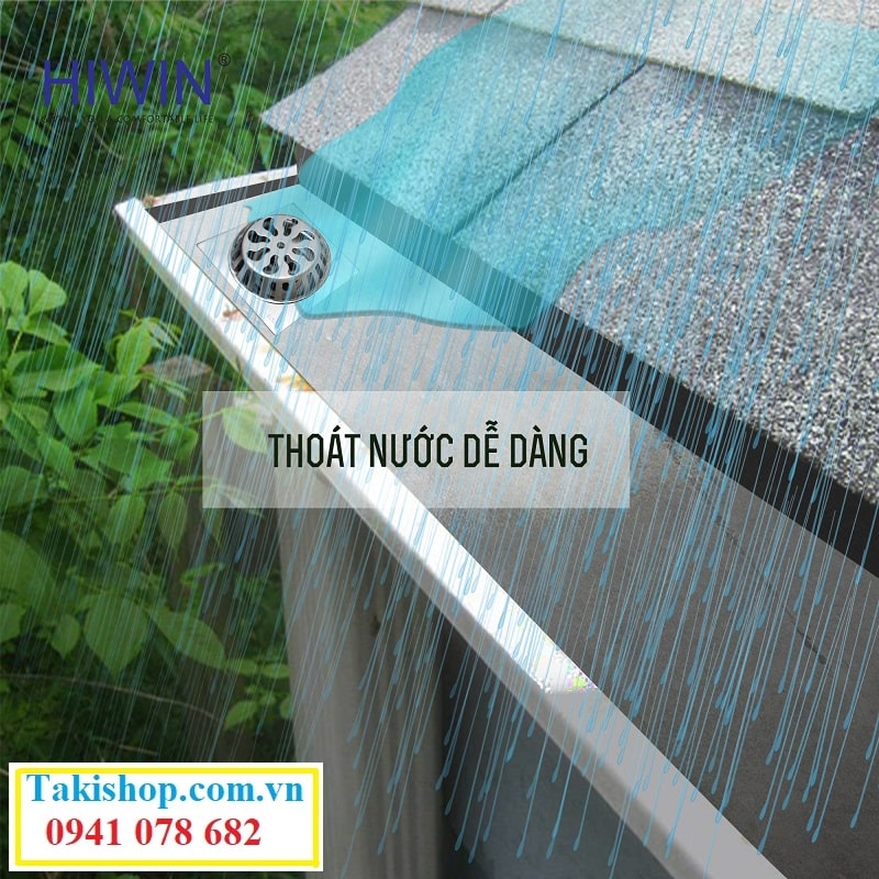 Thoát sàn FD-76 lắp đặt cho ban công, máng nước