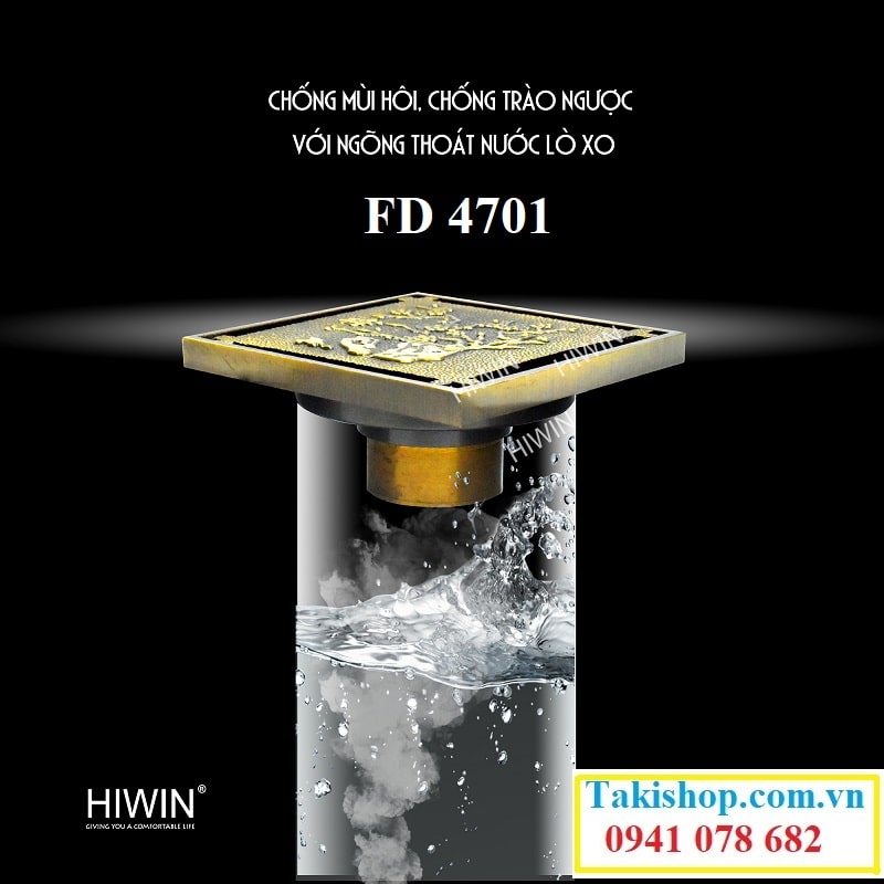 Thoát sàn Hiwin FD 4701 đẹp, tinh tế chống mùi hôi tuyệt đối