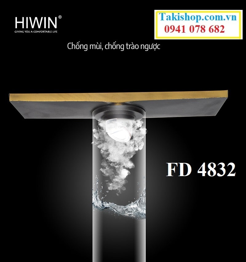 Thoát sàn Hiwin FD 4832 đẹp, tinh tế chống mùi hôi tuyệt đối