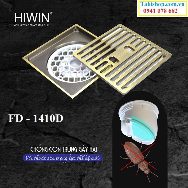 Thoát sàn ngăn mùi đồng giả cổ Hiwin FD 1410D rẻ đẹp