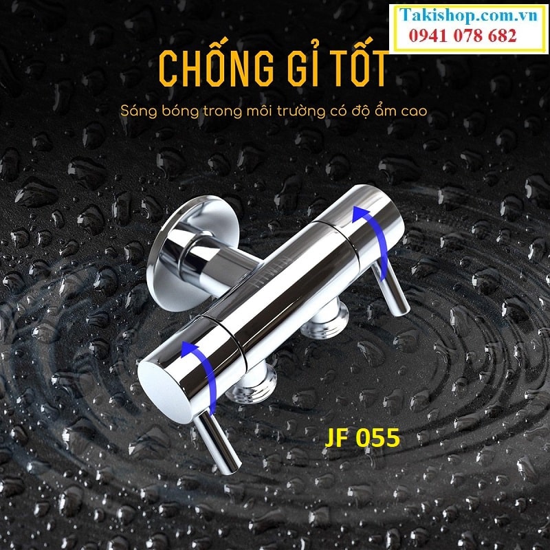 Van góc Hiwin JF 055 đồng mạ crom cao cấp