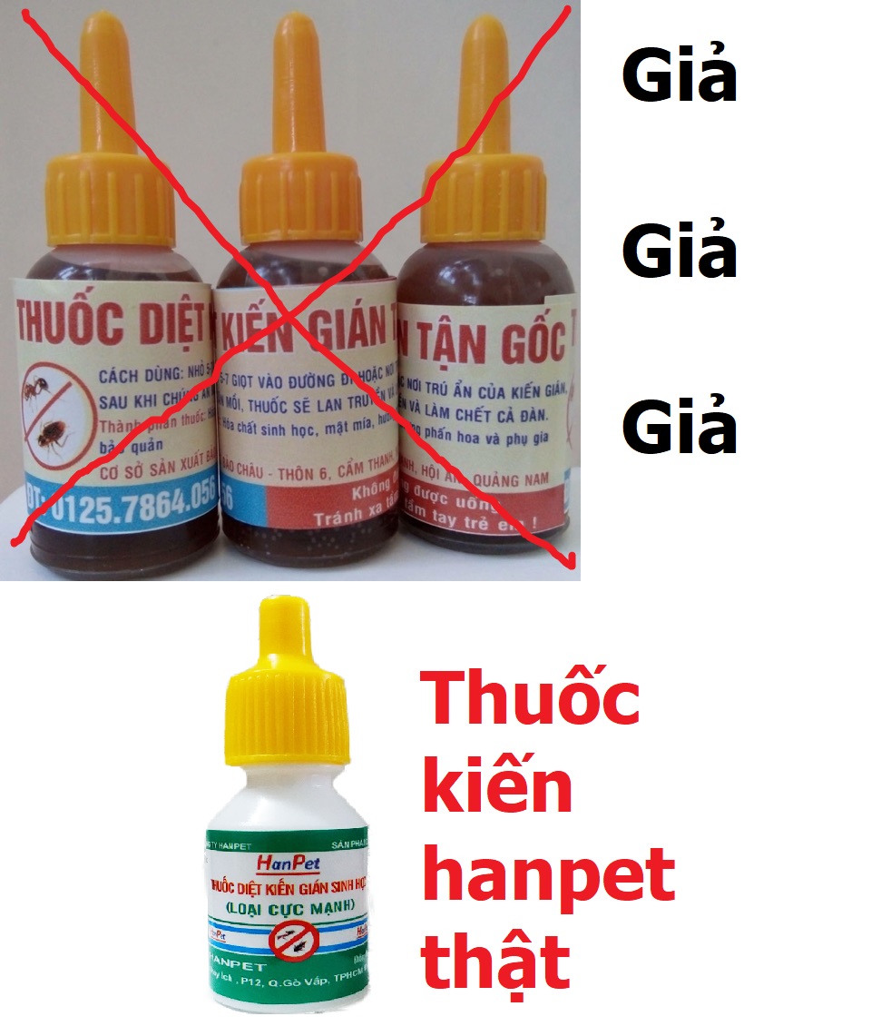 Hướng dẫn Phân Biệt Thuốc diệt kiến sinh học Hanpet thật và giả