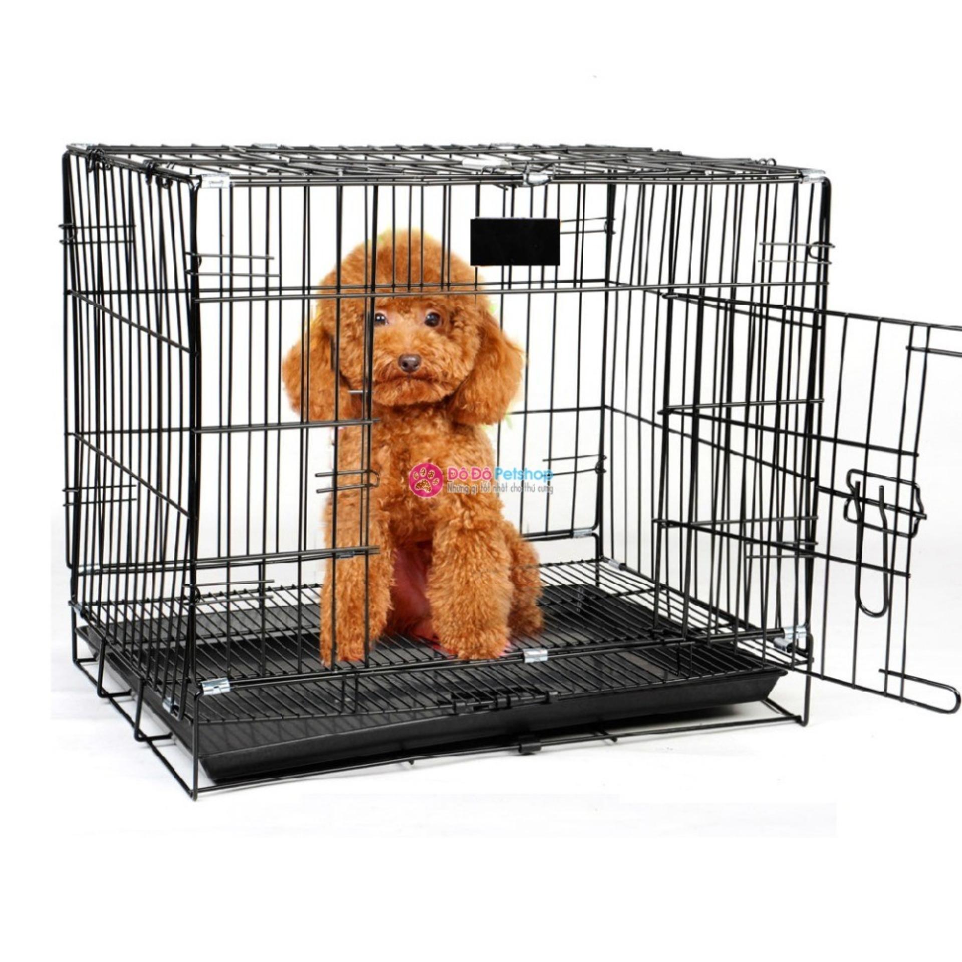 Chuồng nuôi chó mèo (Hanpet SD) CÓ 4 SIZE - lồng nuôi chó mèo - chuồng chó - lồng chó gấp gọn sơn tĩnh điện (nhiều màu) chuồng lồng thú cưng / lồng thú cưng