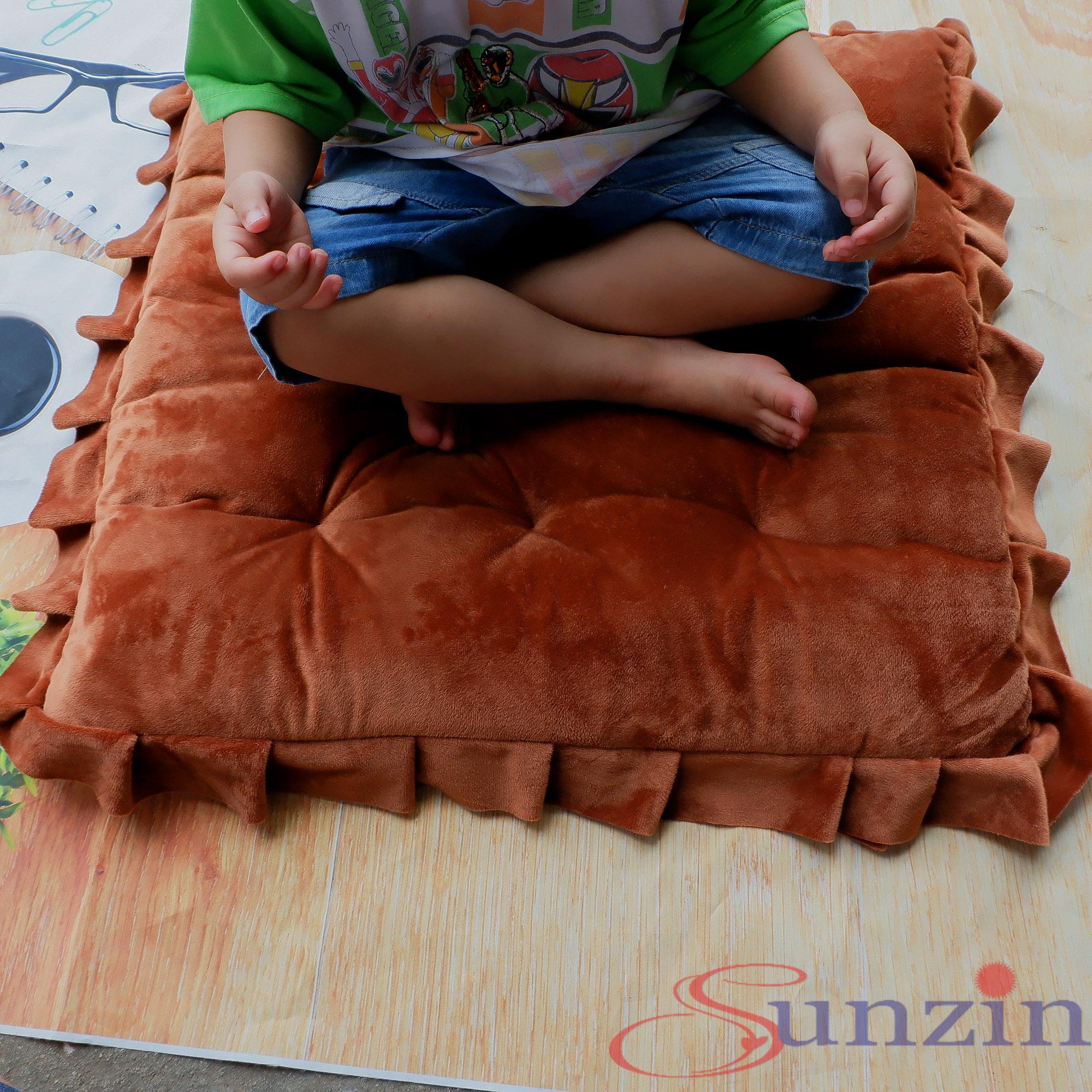 Nệm ngủ màu nâu hình vuông, thảm ngủ ấm áp cho thú cưng - ổ chó, ổ mèo size L - kích thước 62x62cm cao 3cm (hanpet 611c)