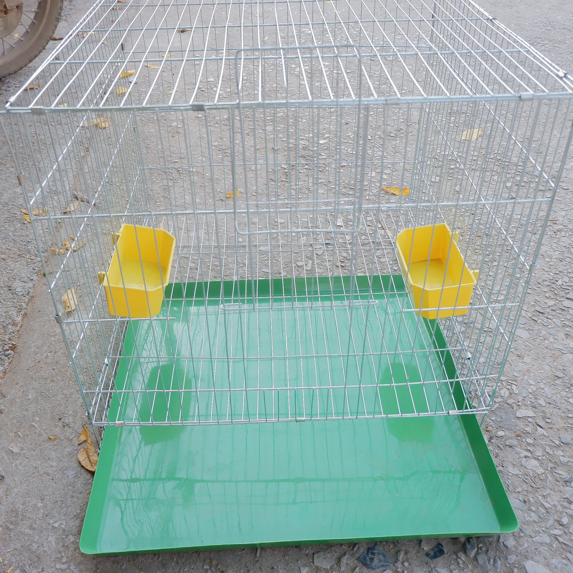 Lồng chim cảnh lắp ghép ( 50x50x50cm) - Lồng thú cưng sơn tĩnh điện màu trắng + tặng máng ăn, máng uống, khay - hanpet 603 Lồng chim bồ câu / lồng gà tre / lồng thú cưng / lồng nuôi mèo / lồng nuôi chó / lồng nuôi sóc / lồng nuôi thỏ