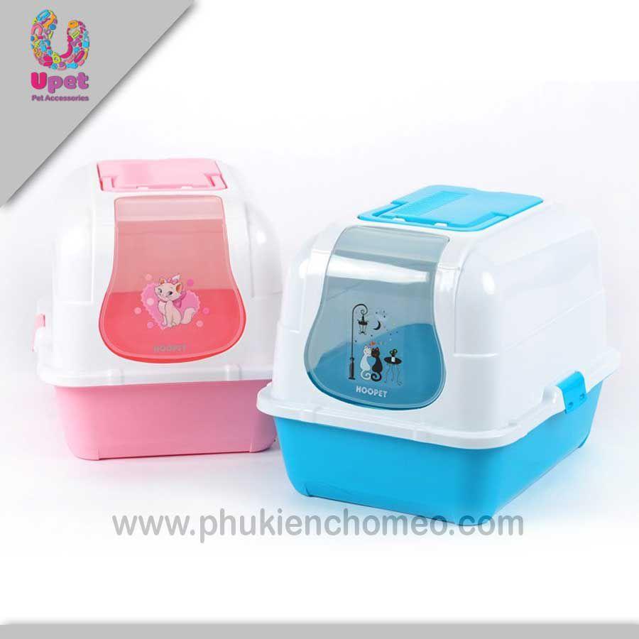 SP1183+1184 - Nhà vệ sinh cho mèo có lọc khí (KT 47x36 cao 39cm) (hanpet 4711825) nha ve sinh meo / khay dung cat meo / wc cho mèo / cát mèo