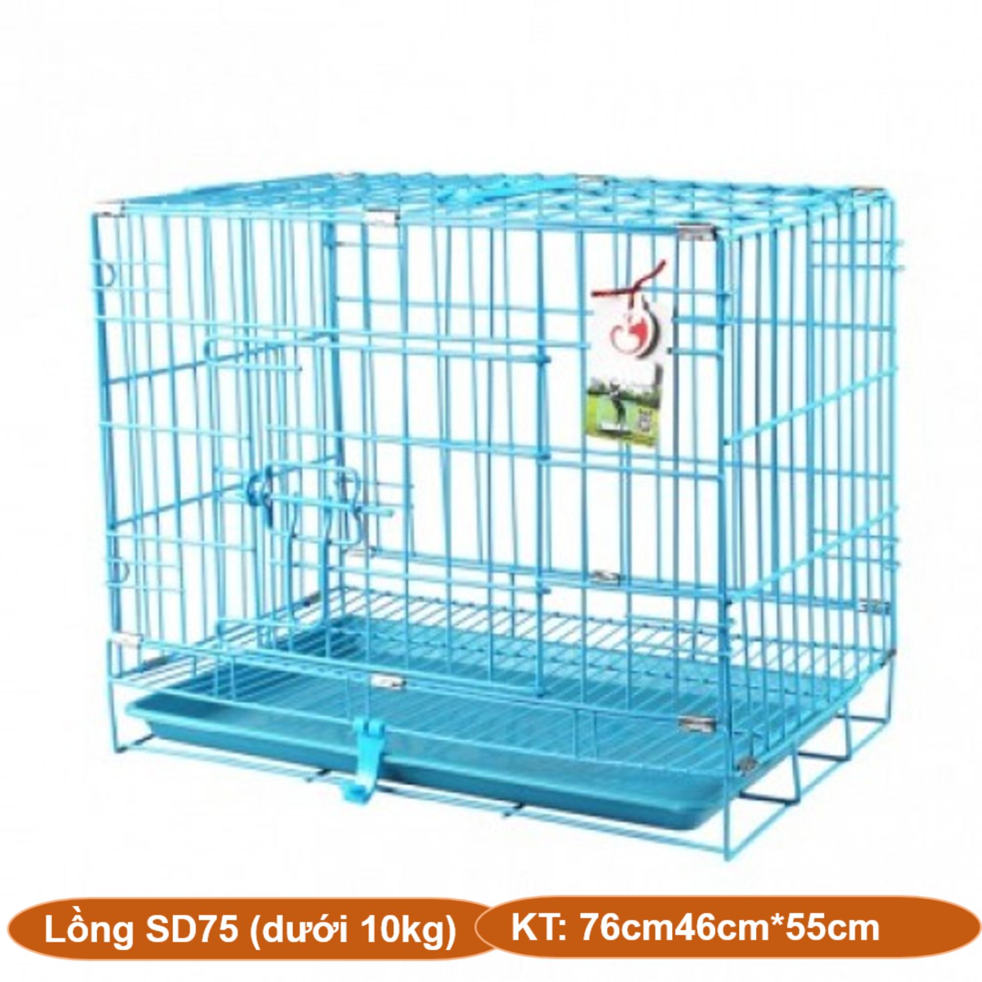 Chuồng nuôi chó mèo (Hanpet SD) CÓ 4 SIZE - lồng nuôi chó mèo - chuồng chó - lồng chó gấp gọn sơn tĩnh điện (nhiều màu) chuồng lồng thú cưng / lồng thú cưng