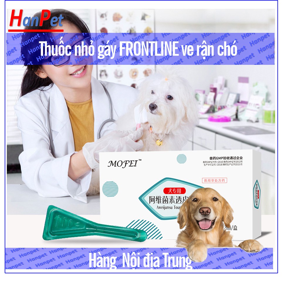 Thuốc Nhỏ gáy trị ve rận FRONTLINE FLUS (Nội địa) Thuốc trị ghẻ chó mèo, chấy rận trị bệnh demodex dạng nhỏ sống lưng