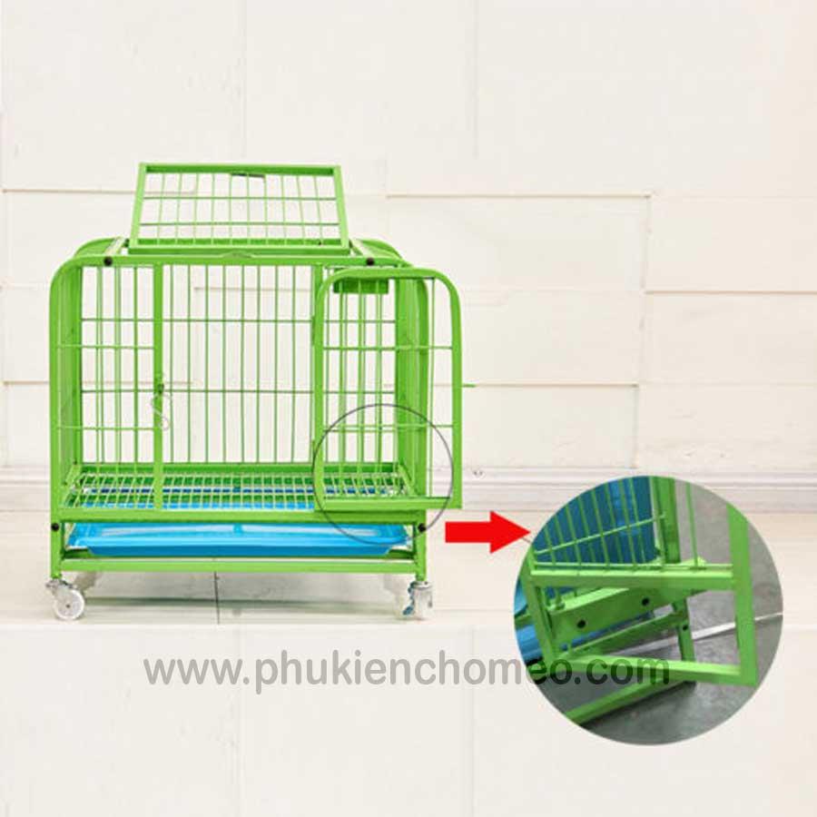 SP1187- Lồng nuôi chó sơn tĩnh điện YD60 - YD80- YD95 (Nan vuông dày) (hanpet 4711897) MÀU NGẪU NHIÊN chuồng chó / lồng chó / ổ chó / nhà chó mèo / lồng thú cưng