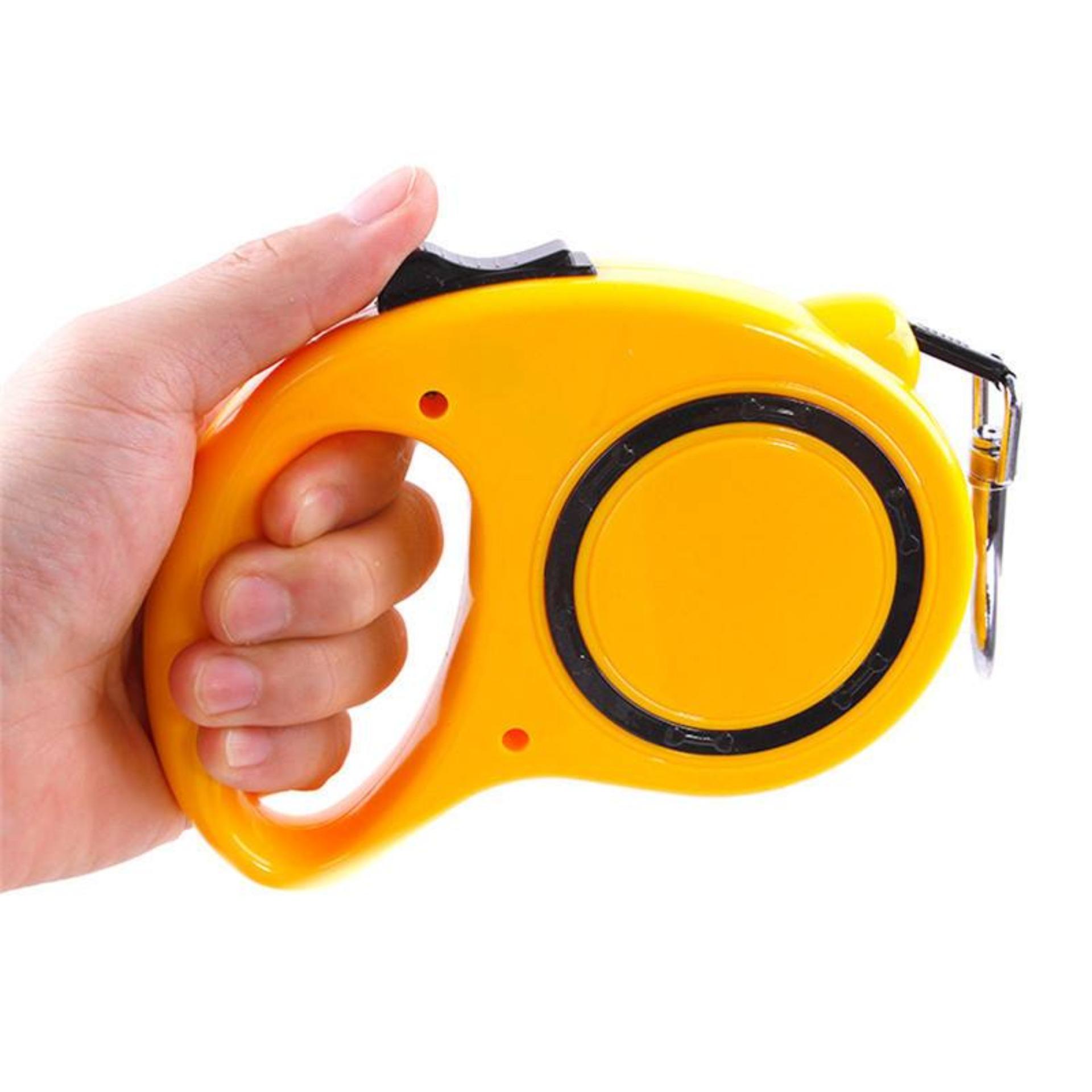 Dây dắt chó mèo tự động - Hàng công ty - (hanpet 372) dây dẫn chó tự rút (bản 3m - chó dưới 7kg)