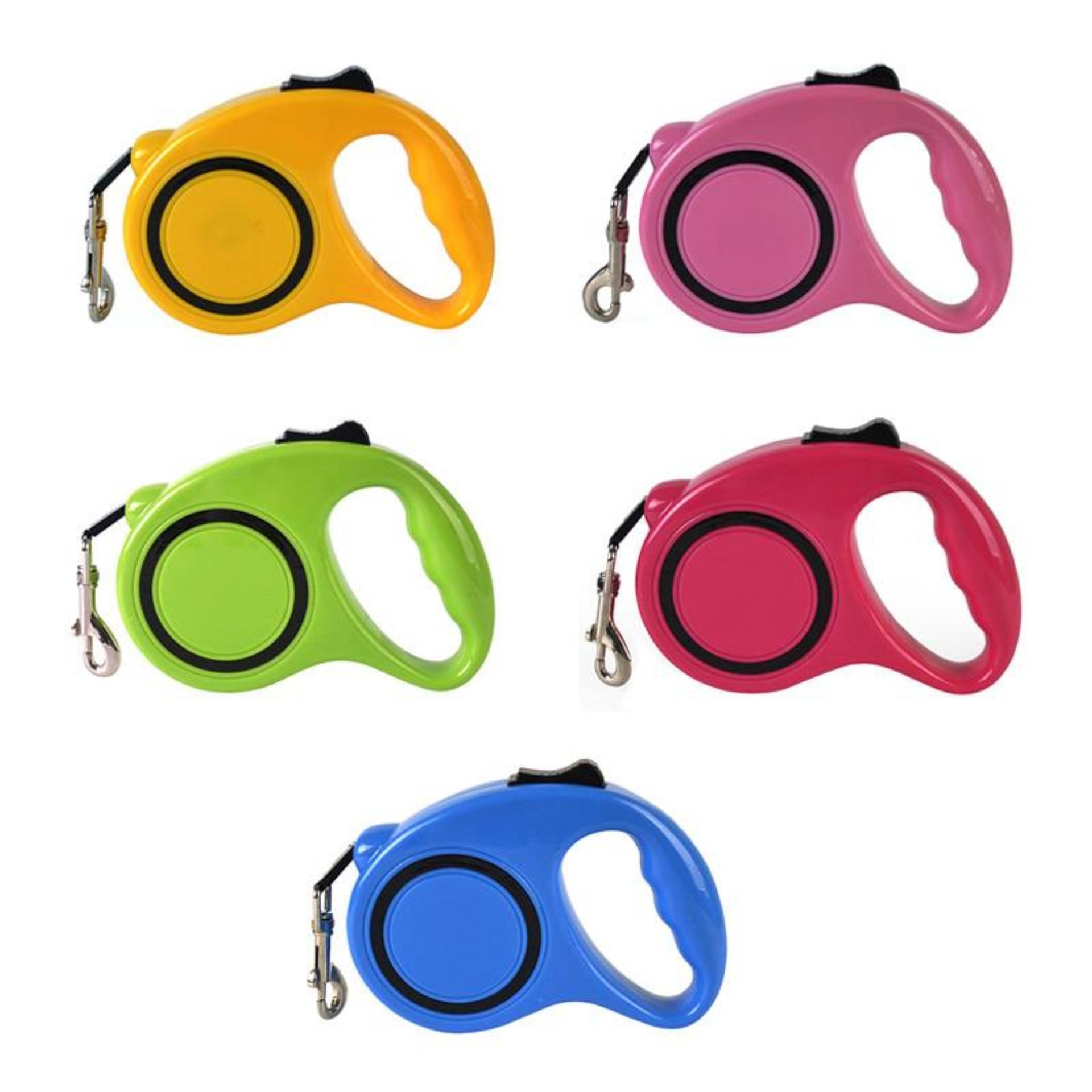 Dây dắt chó mèo tự động - Hàng công ty - (hanpet 372) dây dẫn chó tự rút (bản 3m - chó dưới 7kg)