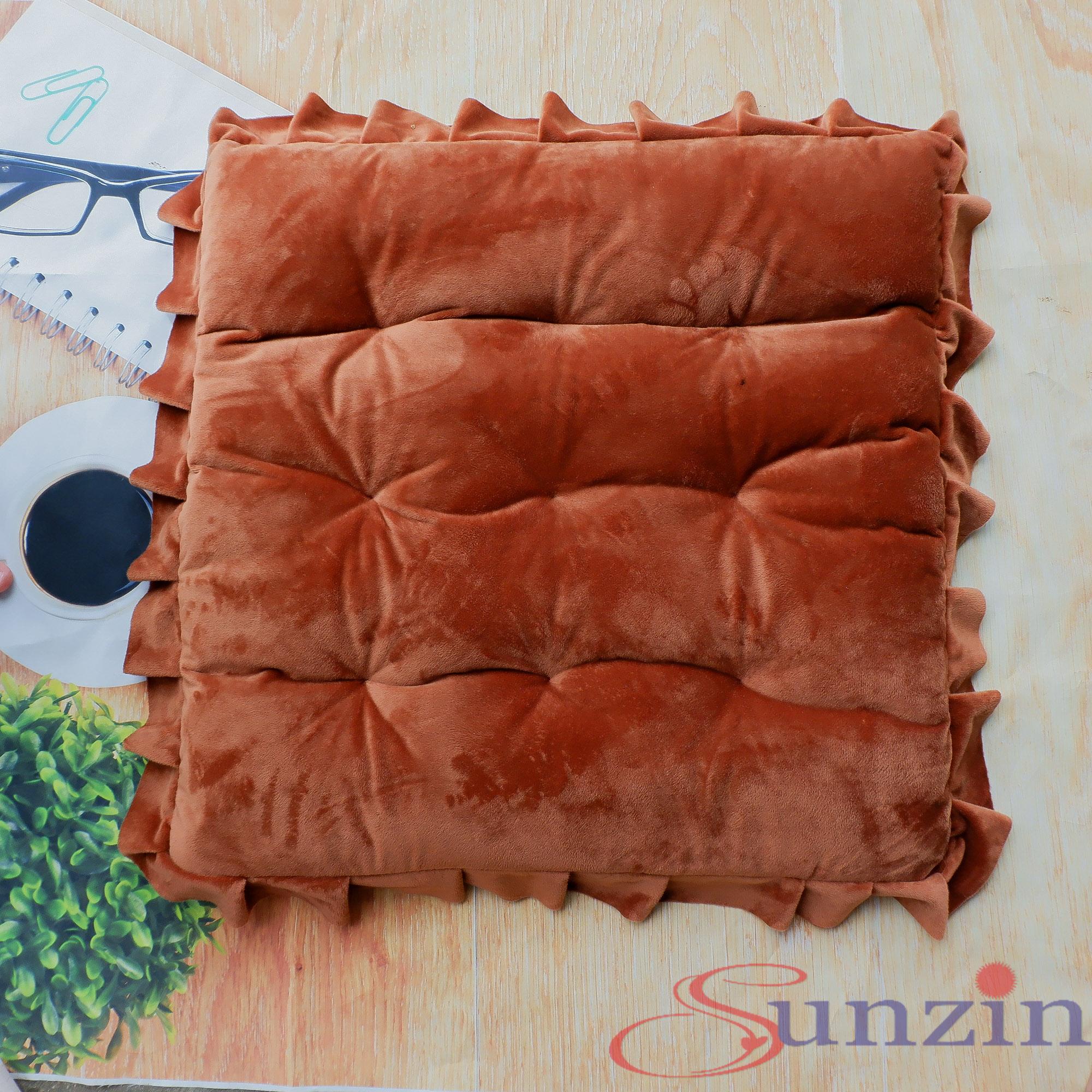 Nệm ngủ màu nâu hình vuông, thảm ngủ ấm áp cho thú cưng - ổ chó, ổ mèo size L - kích thước 62x62cm cao 3cm (hanpet 611c)
