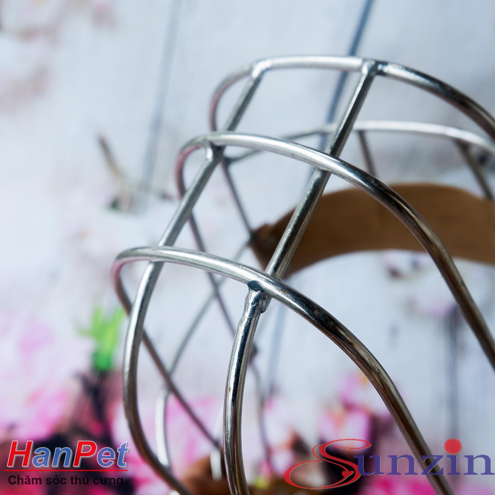 Rọ mõm cho chó -Rọ mõm inox KHÔNG GỈ chó to trên 35kg (size đại) hanpet 375d