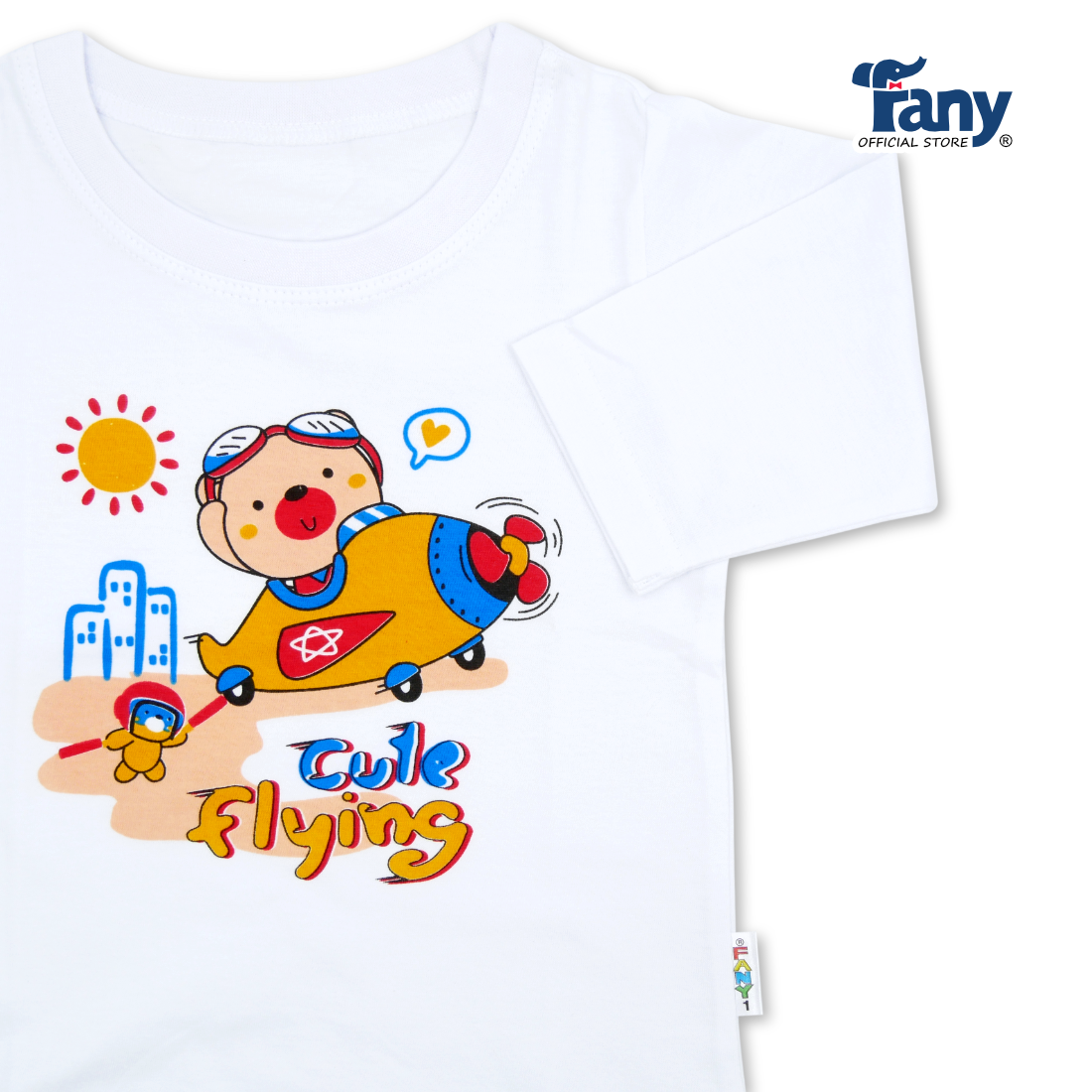 set 5 áo tay dài trắng in