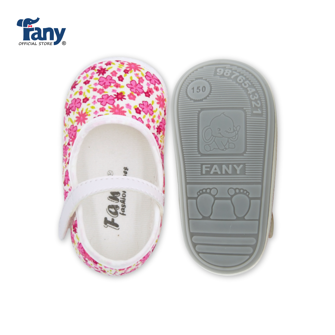 Giày tập đi búp bê | hoa nhí - hồng