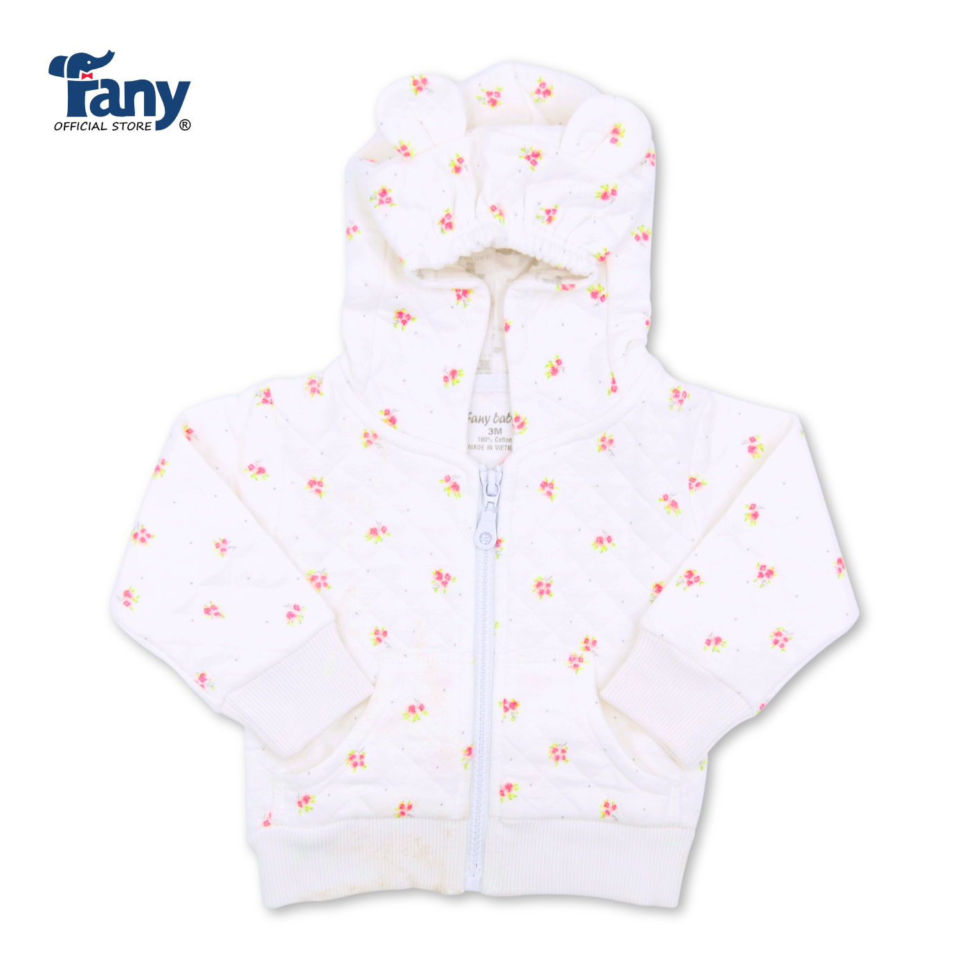 áo khoác 3 lớp xốp in rơi | hoa nhí cam