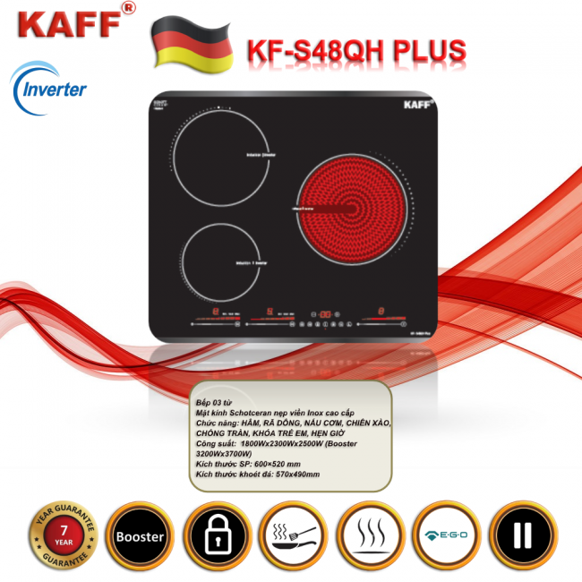 KF-S48QH Plus – Giải Pháp Nấu Ăn Hiện Đại Với Bếp Điện Từ Kết Hợp