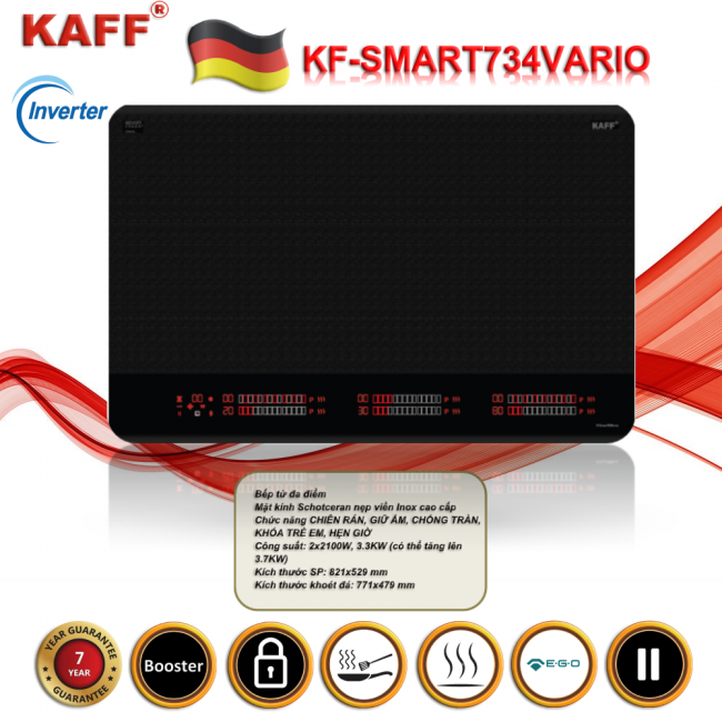 Bếp Điện Từ Đa Điểm KF-Smart734Vario – Sự Lựa Chọn Hoàn Hảo Cho Không Gian Bếp Hiện Đại