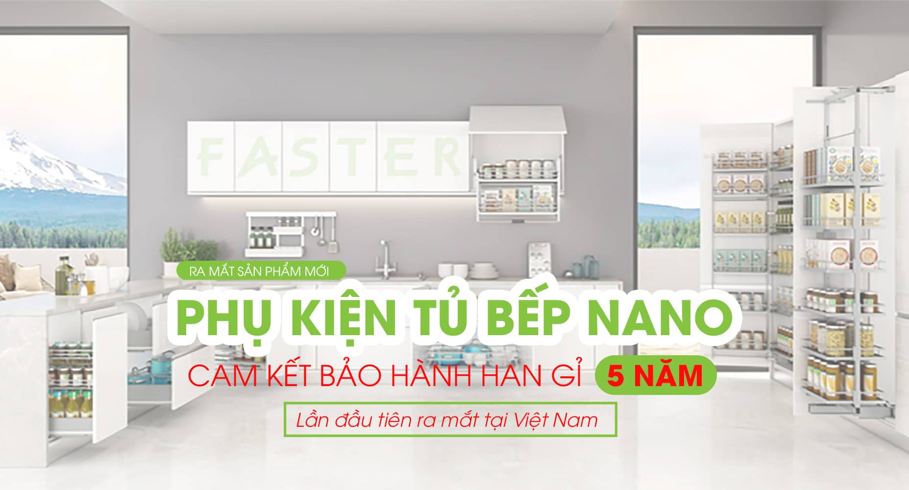 Phụ kiện tủ bếp Nano: Đột phá công nghệ!