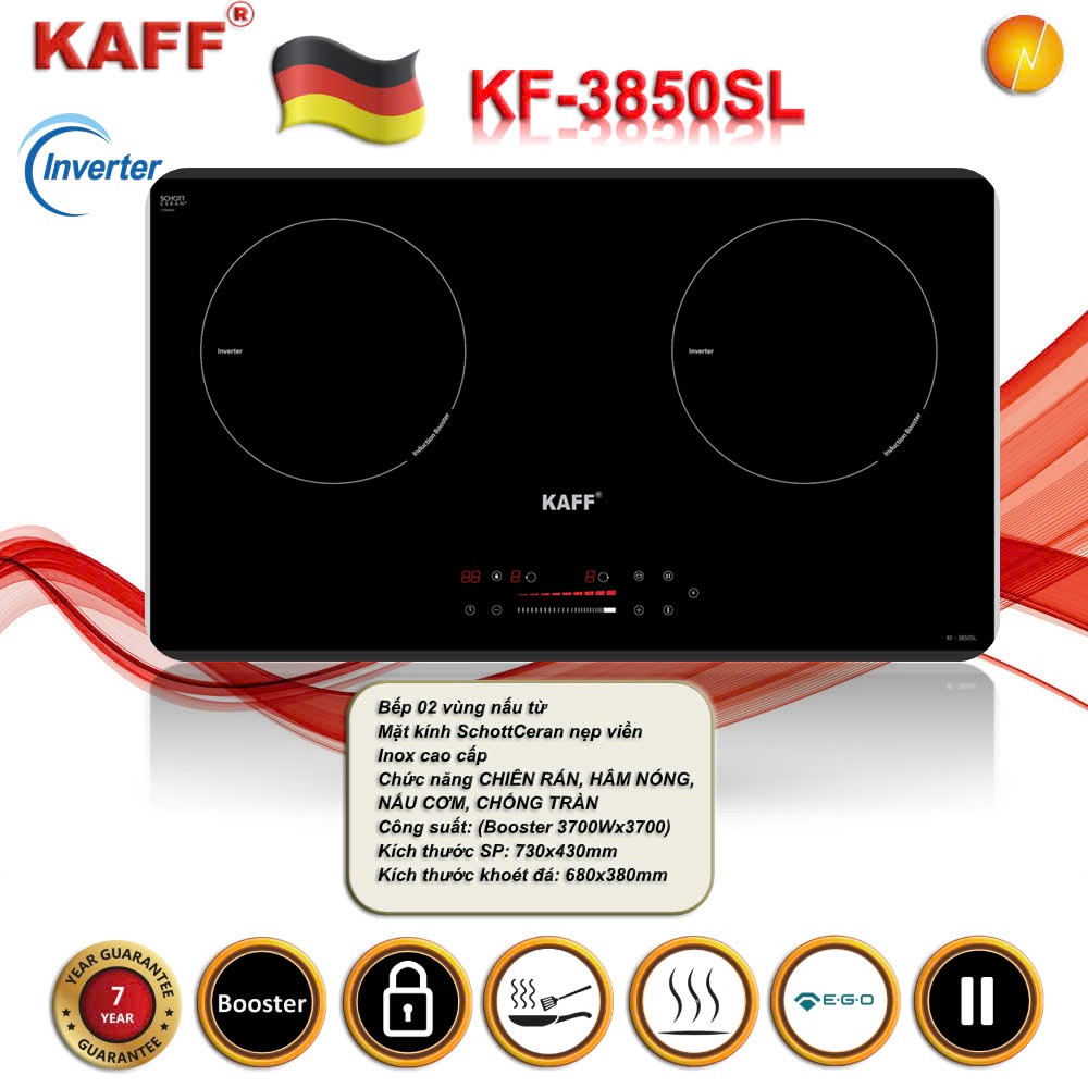 KF-3850SL – Bếp Từ Đôi Hiện Đại Với Công Nghệ Inverter, Giải Pháp Nấu Nướng Hiệu Quả