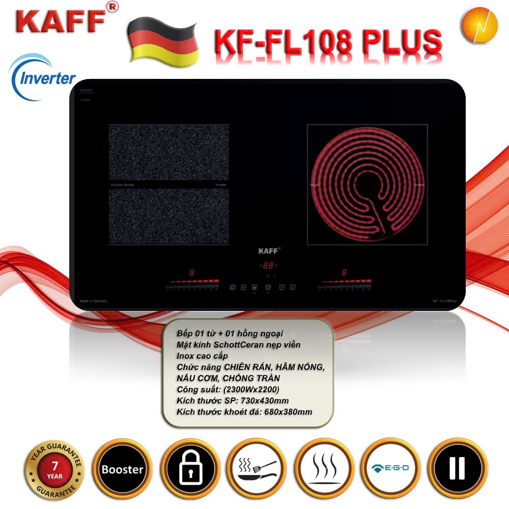 KF-FL108 Plus – Bếp Từ Và Hồng Ngoại Cao Cấp Cho Hiệu Suất Nấu Nướng Tối Ưu