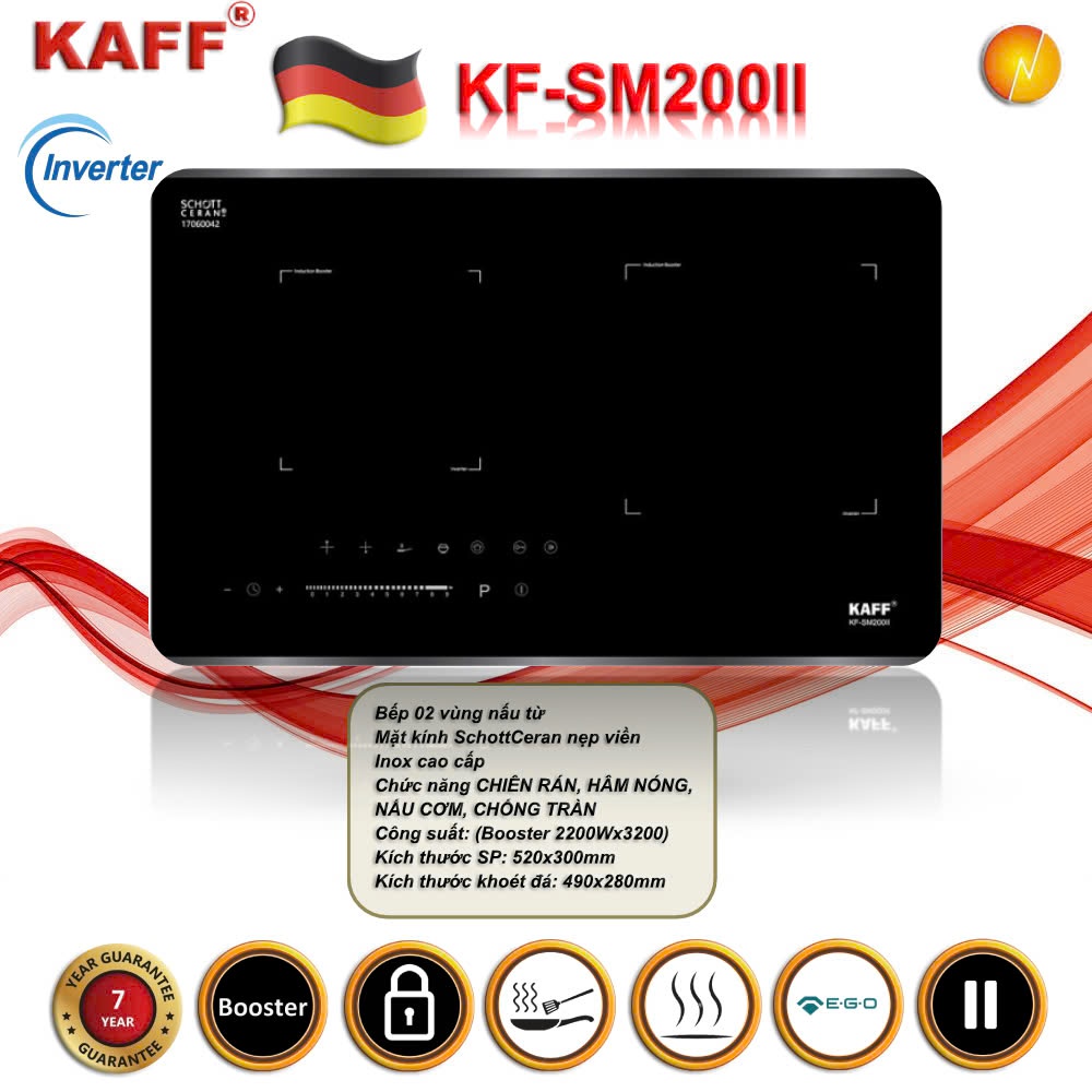 KF-SM200II – Bếp Từ Domino Nhỏ Gọn Cho Không Gian Bếp Tối Ưu