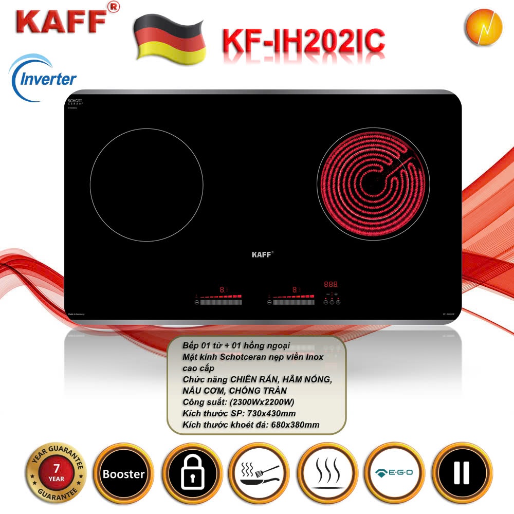 KF-IH202IC – Bếp Từ Kết Hợp Hồng Ngoại Cho Trải Nghiệm Nấu Ăn Đa Năng