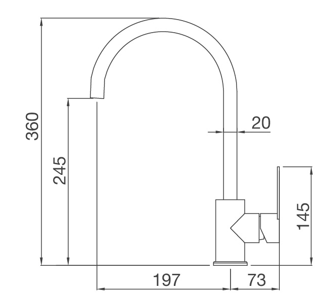 Vòi nóng lạnh đồng thau đồng thâu sơn phủ Malloca MF 043