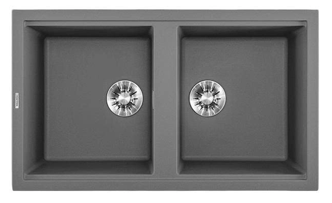 Chậu rửa đá Granite 2 hố Grey K-45099