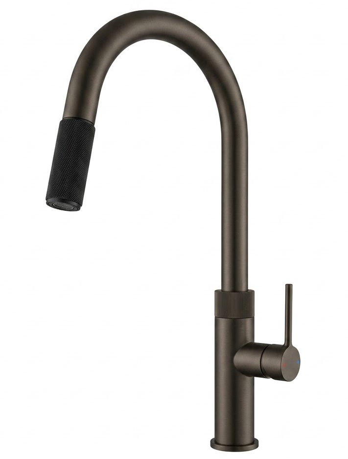 Vòi nóng lạnh đồng thau đồng thau mạ PVD Titan Malloca K1090BS