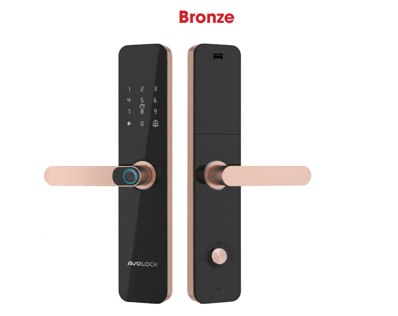 Khóa Vân Tay Cửa Gỗ AVOLOCK AV-62 Bronze