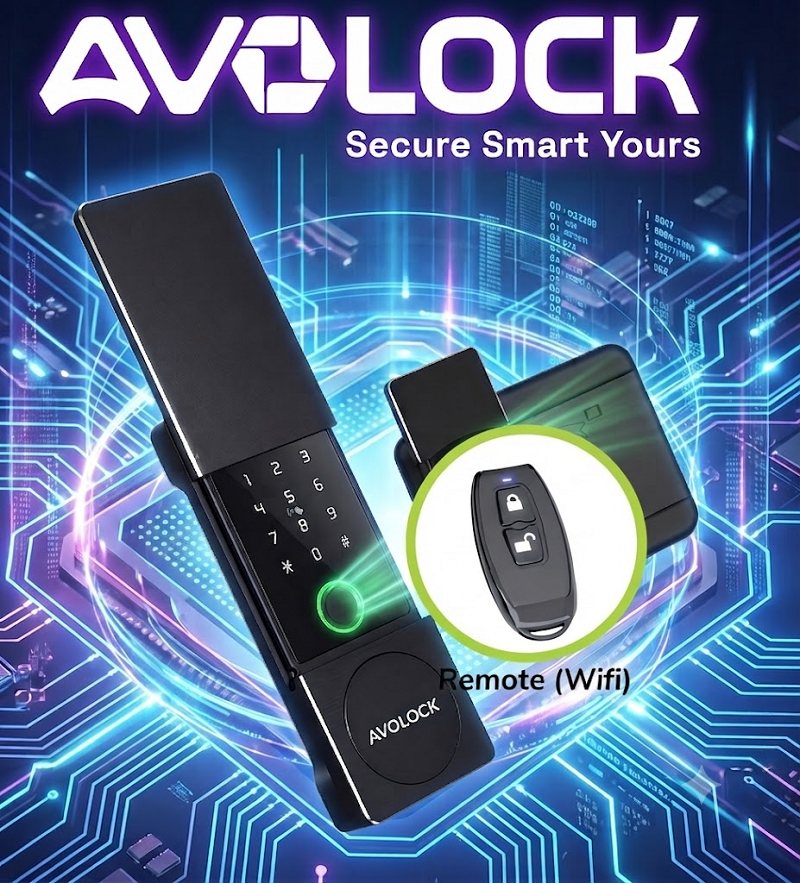 Khóa Điện Tử AVOLOCK AG-88 Black CNC + REMOTE BLUETOOTH
