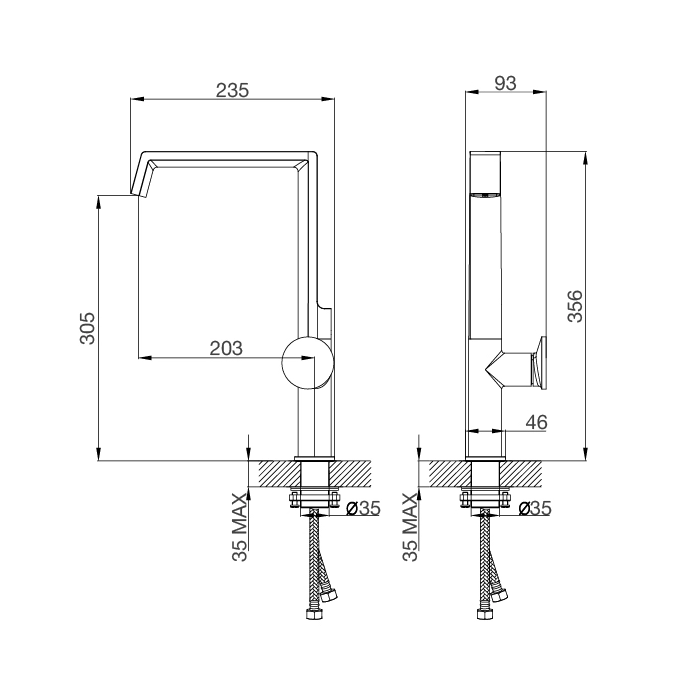 Vòi nóng lạnh Malloca K342BM