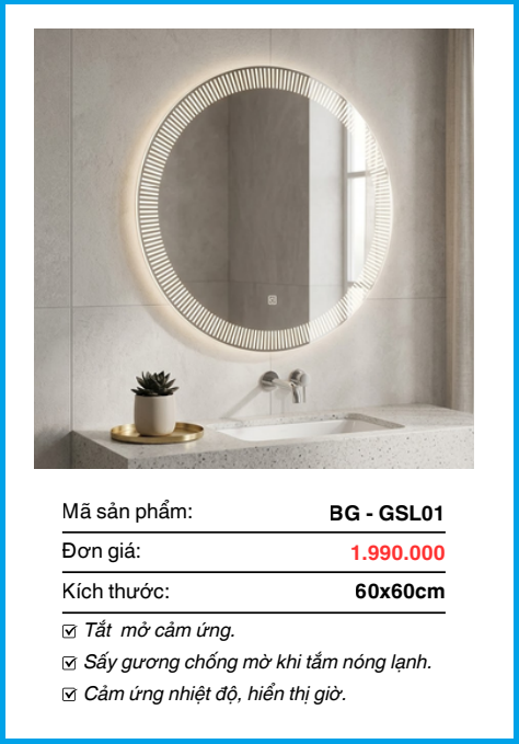 Gương Đèn Led B-GEM BG-GSL01