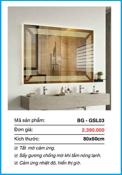 Gương Đèn Led B-GEM BG-GSL03