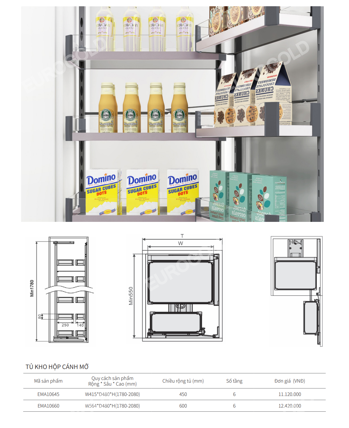 Tủ kho cánh mở EUROGOLD EMA10645 | EMA10660