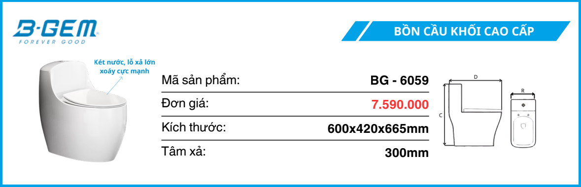 Bồn Cầu Khối B-GEM BG-6059